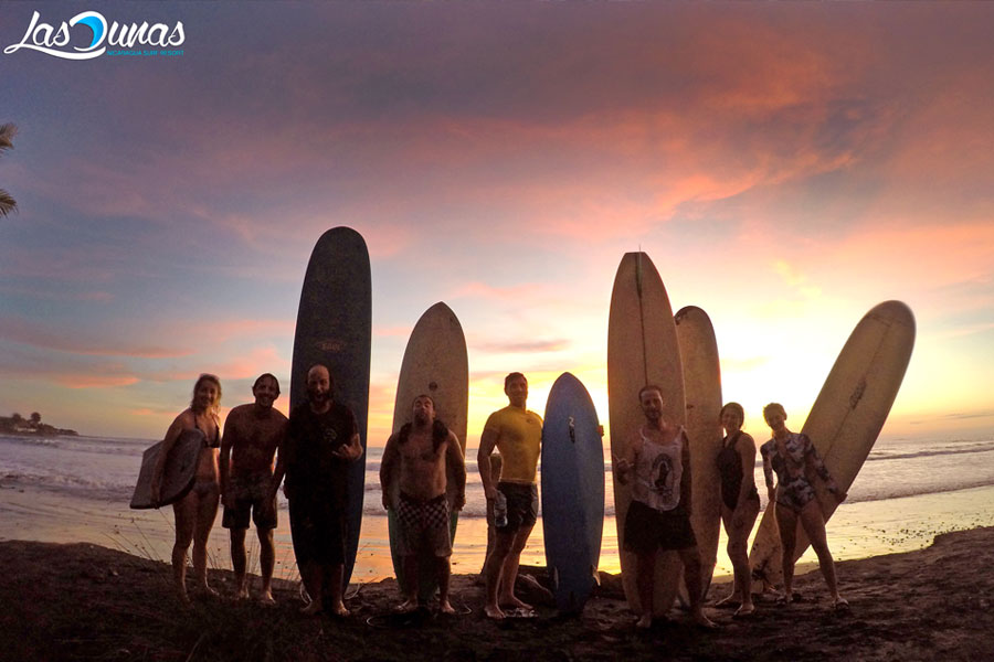 Viaje de surf con niños