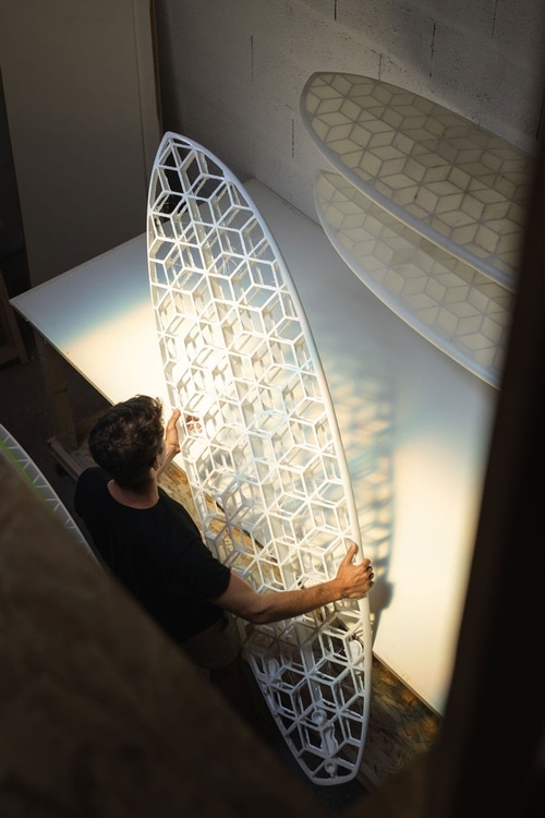 The ecological 3d printed surfboards 