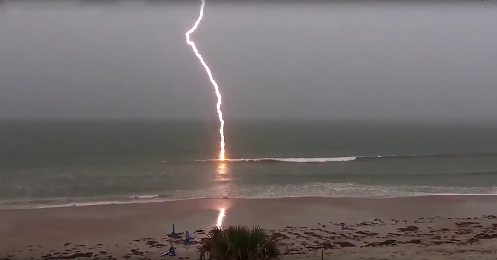 Lightning while surfing