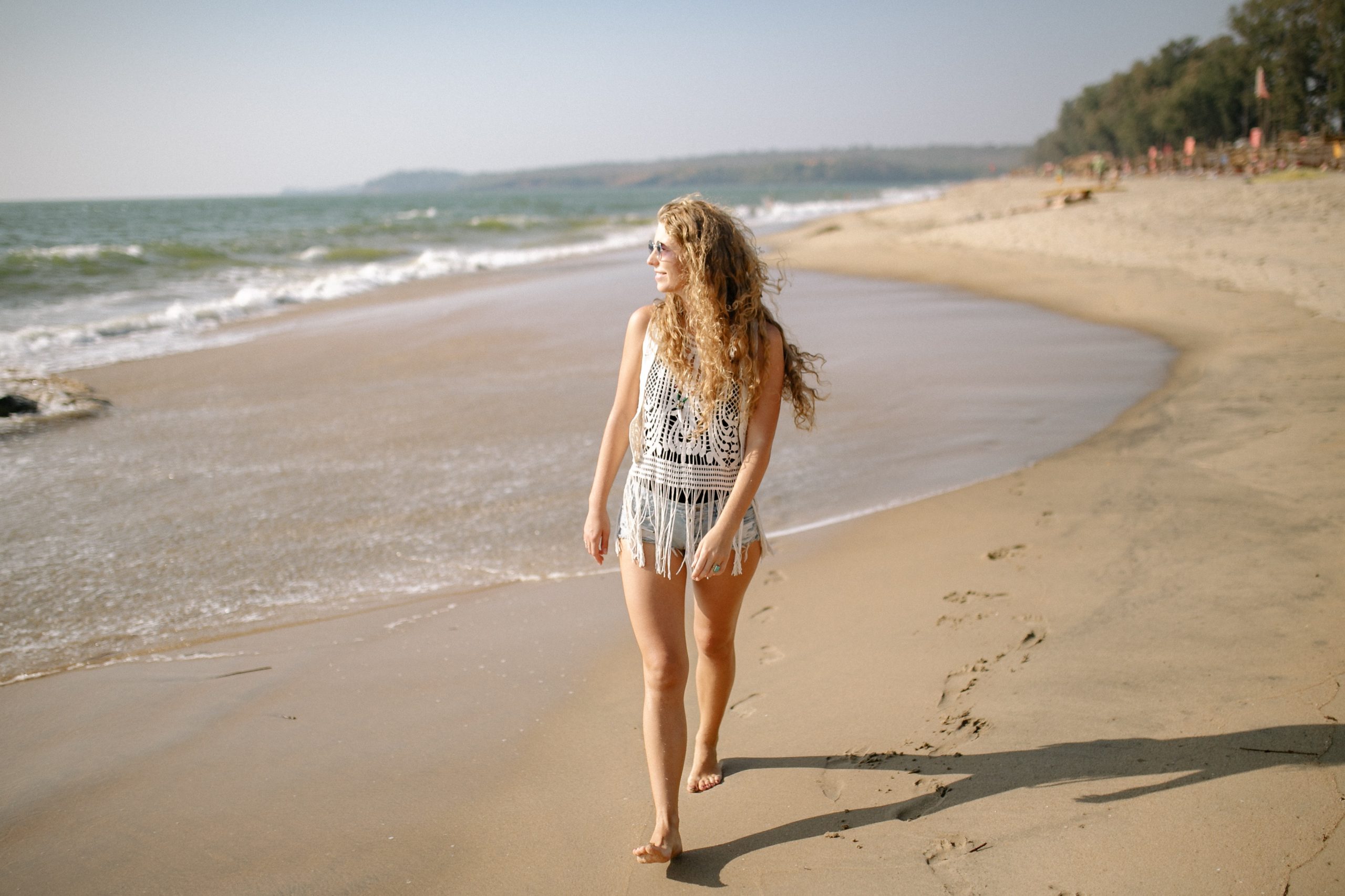 Walking on the beach